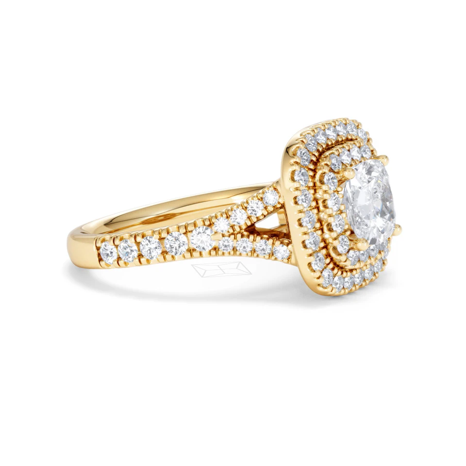 Anastasia Lab Diamond Halo Engagement Ring in 18K Gold 1.85ct F/VS1