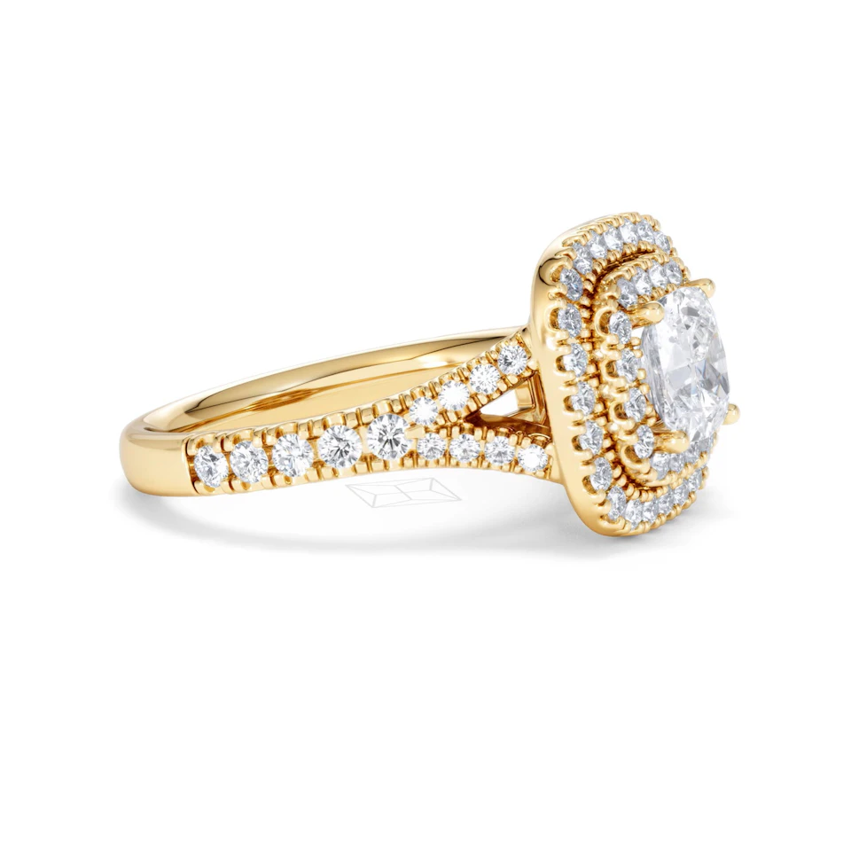Anastasia Lab Diamond Halo Engagement Ring in 18K Gold 1.85ct F/VS1