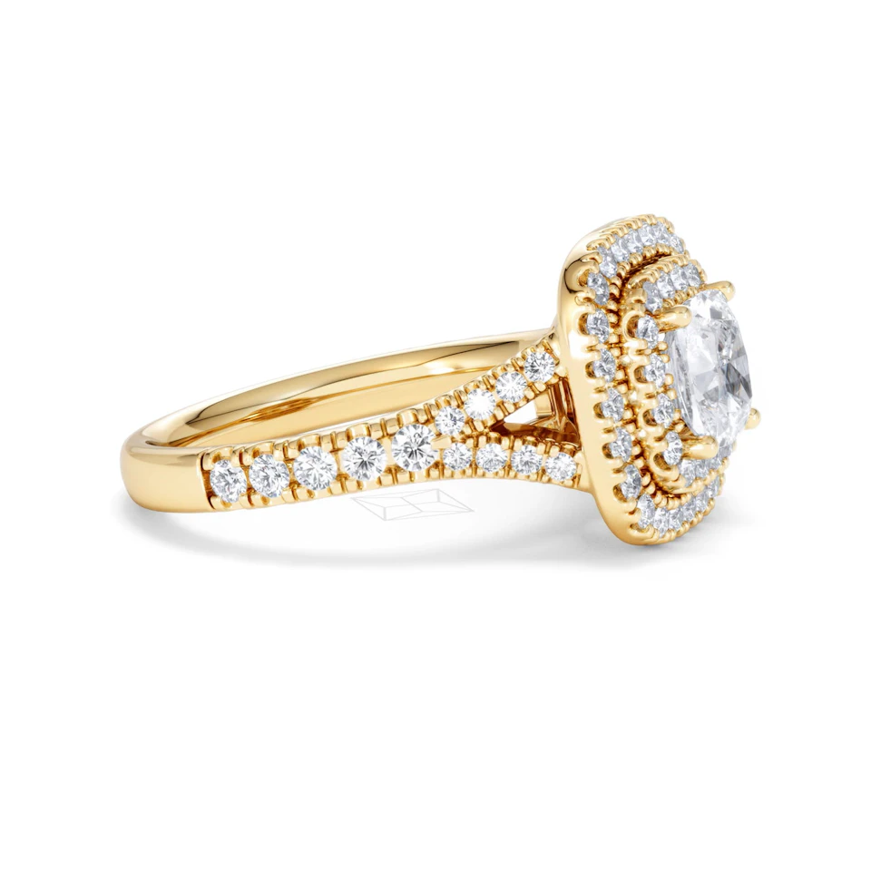 Anastasia Lab Diamond Halo Engagement Ring in 18K Gold 1.85ct F/VS1
