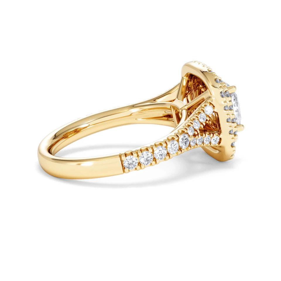 Anastasia GIA Diamond Halo Engagement Ring in 18K Gold 1.85ct G/VS2