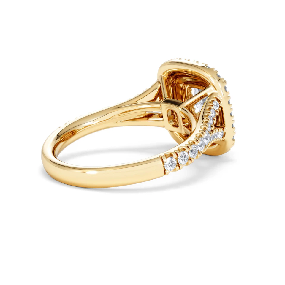 Anastasia GIA Diamond Halo Engagement Ring in 18K Gold 1.85ct G/VS2