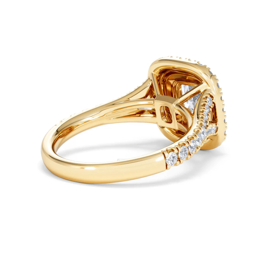 Anastasia GIA Diamond Halo Engagement Ring in 18K Gold 1.85ct G/VS2