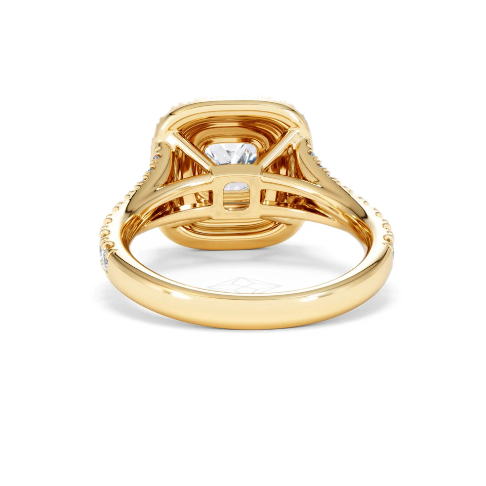 Anastasia GIA Diamond Halo Engagement Ring in 18K Gold 1.85ct G/VS2
