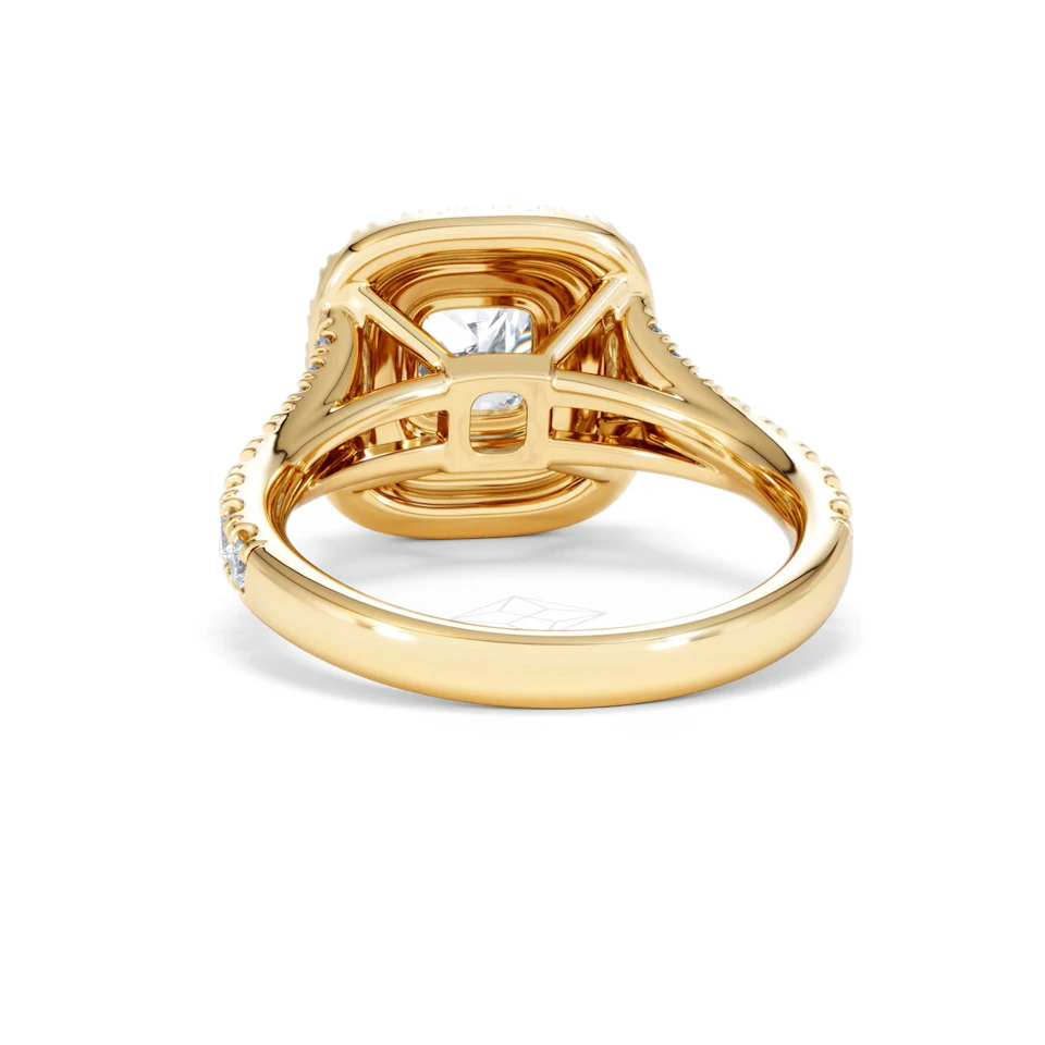 Anastasia GIA Diamond Halo Engagement Ring in 18K Gold 1.85ct G/VS2