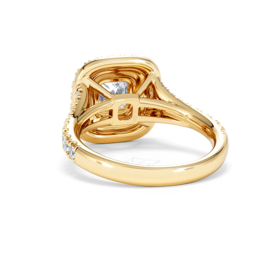 Anastasia GIA Diamond Halo Engagement Ring in 18K Gold 1.85ct G/VS2