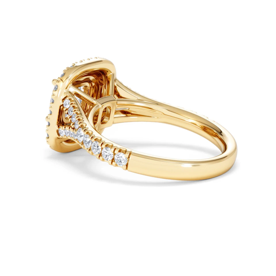 Anastasia GIA Diamond Halo Engagement Ring in 18K Gold 1.85ct G/VS2