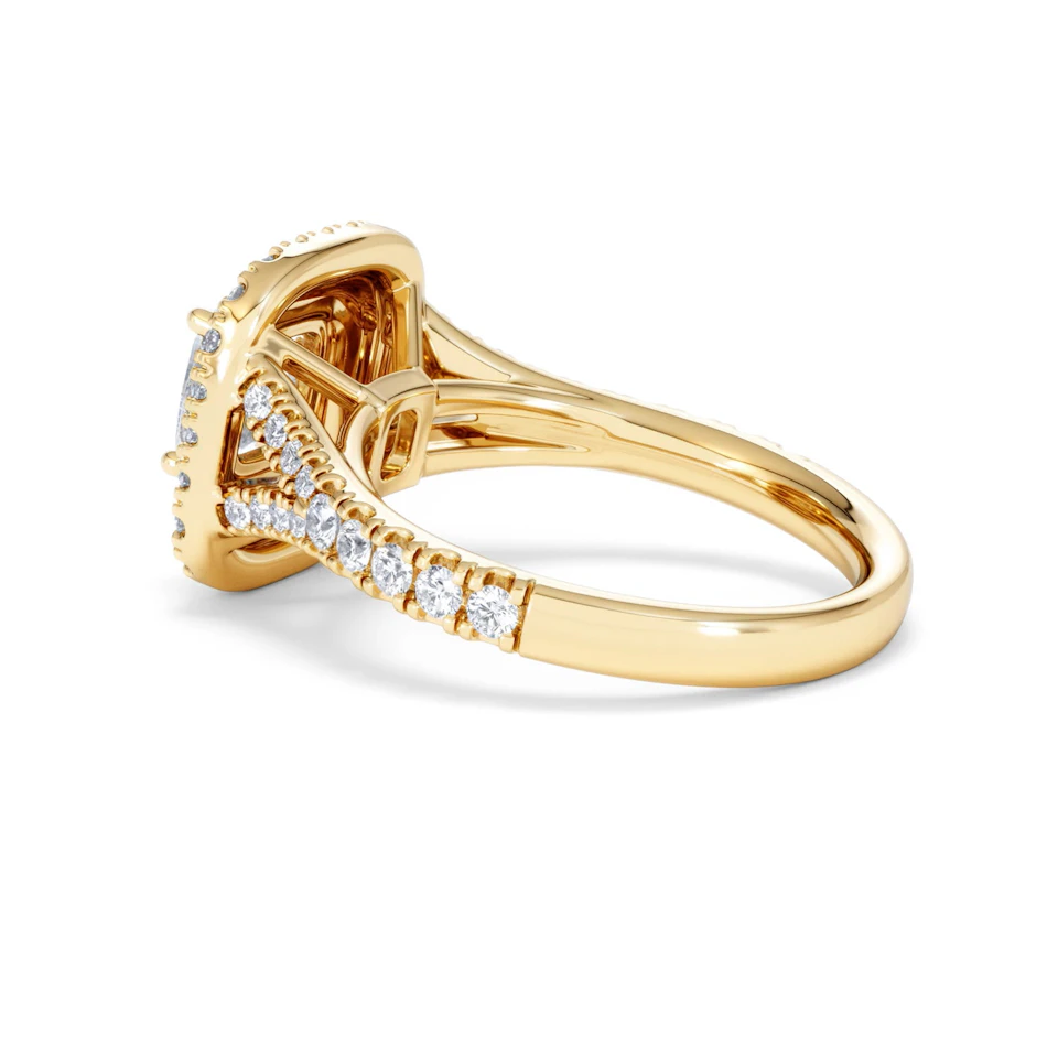 Anastasia GIA Diamond Halo Engagement Ring in 18K Gold 1.85ct G/VS2