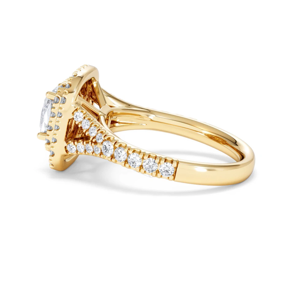 Anastasia Lab Diamond Halo Engagement Ring in 18K Gold 1.85ct F/VS1