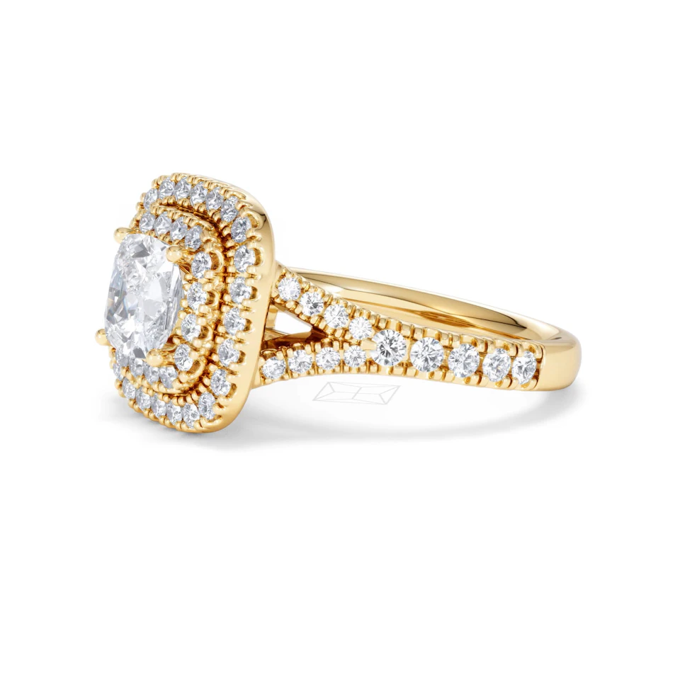 Anastasia Lab Diamond Halo Engagement Ring in 18K Gold 1.85ct F/VS1