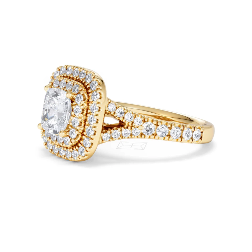 Anastasia Lab Diamond Halo Engagement Ring in 18K Gold 1.85ct F/VS1