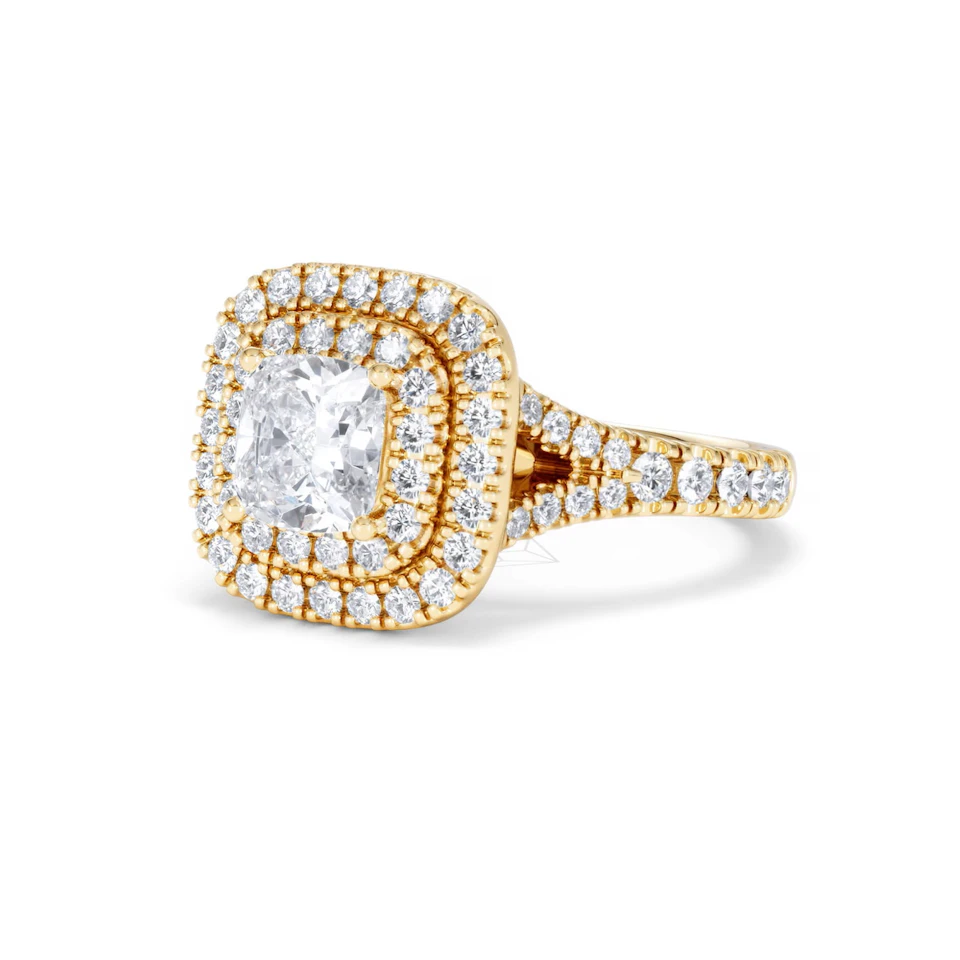 Anastasia Lab Diamond Halo Engagement Ring in 18K Gold 1.85ct F/VS1