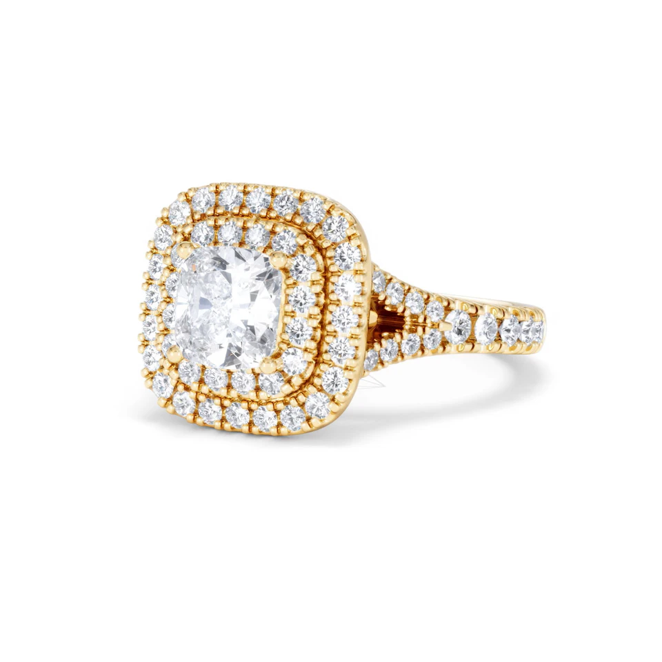 Anastasia Lab Diamond Halo Engagement Ring in 18K Gold 1.85ct F/VS1