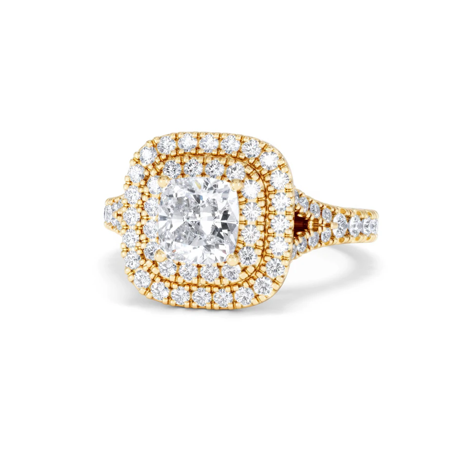 Anastasia Lab Diamond Halo Engagement Ring in 18K Gold 1.85ct F/VS1