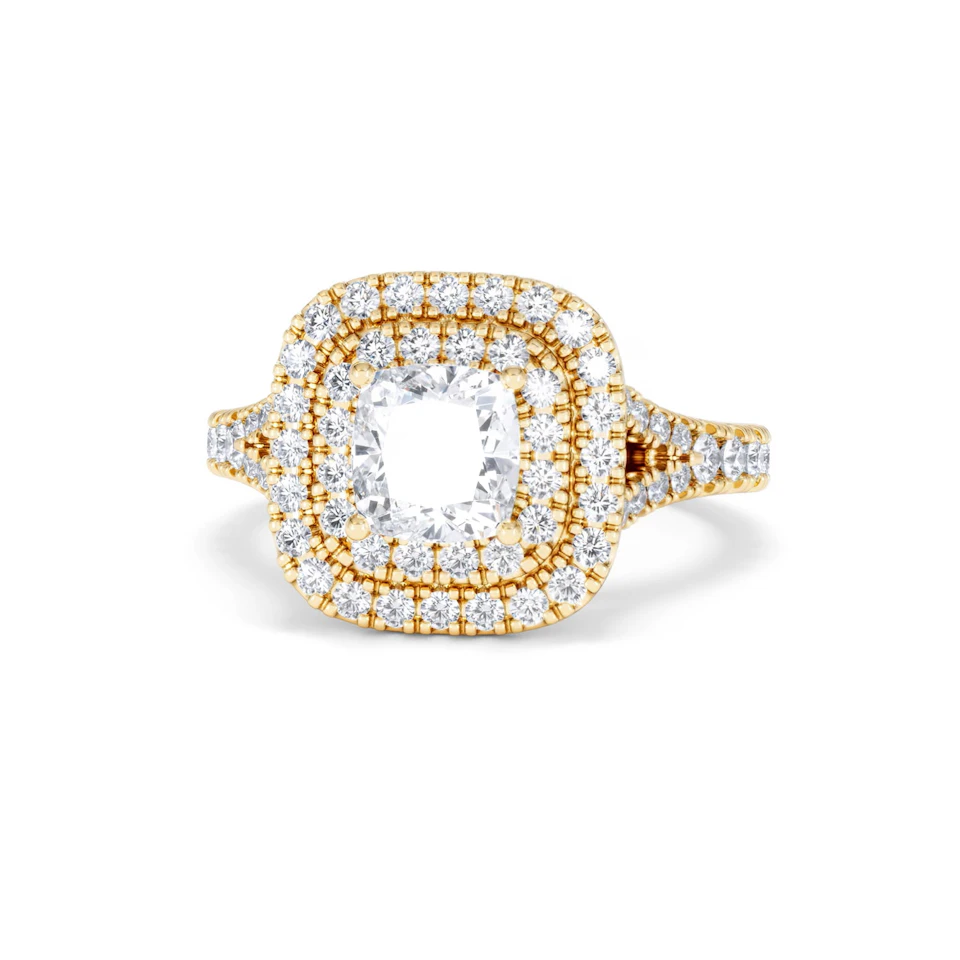 Anastasia Lab Diamond Halo Engagement Ring in 18K Gold 1.85ct F/VS1