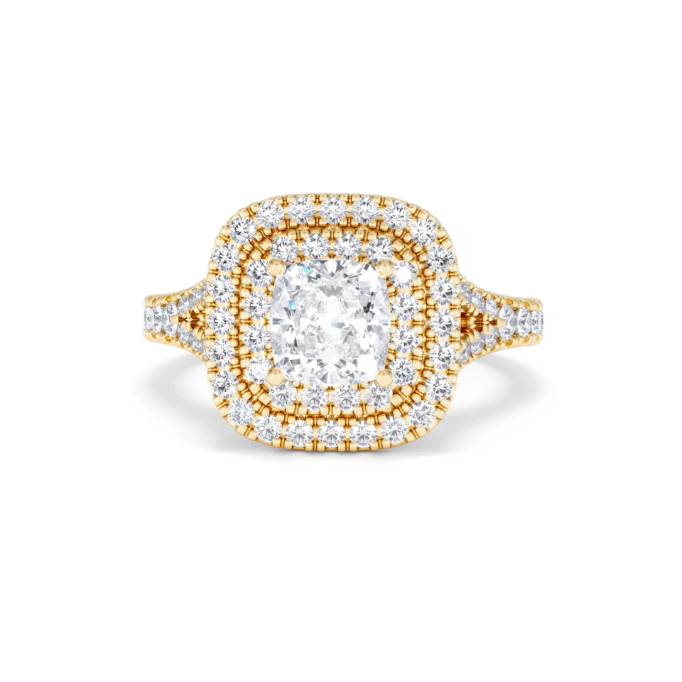 Anastasia Lab Diamond Halo Engagement Ring in 18K Gold 1.85ct F/VS1