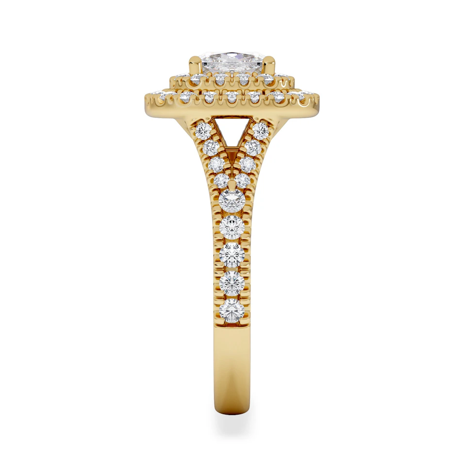 Anastasia GIA Diamond Halo Engagement Ring in 18K Gold 1.85ct G/VS2