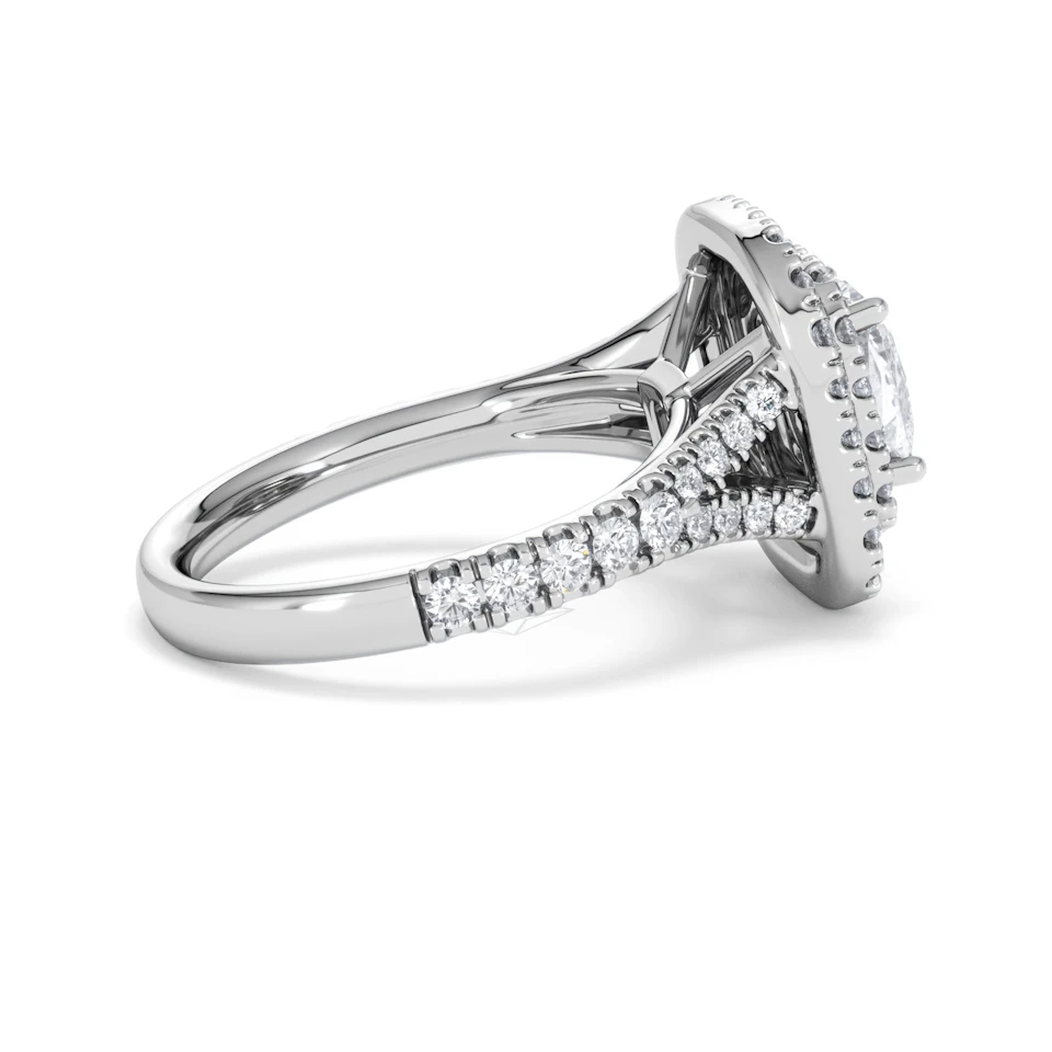 Anastasia Lab Diamond Halo Engagement Ring in Platinum 2.15ct F/VS1