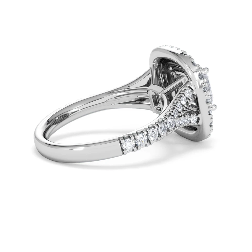 Anastasia Lab Diamond Halo Engagement Ring in Platinum 2.15ct F/VS1