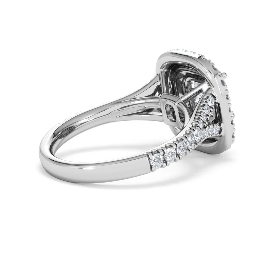 Anastasia Lab Diamond Halo Engagement Ring in Platinum 2.15ct F/VS1
