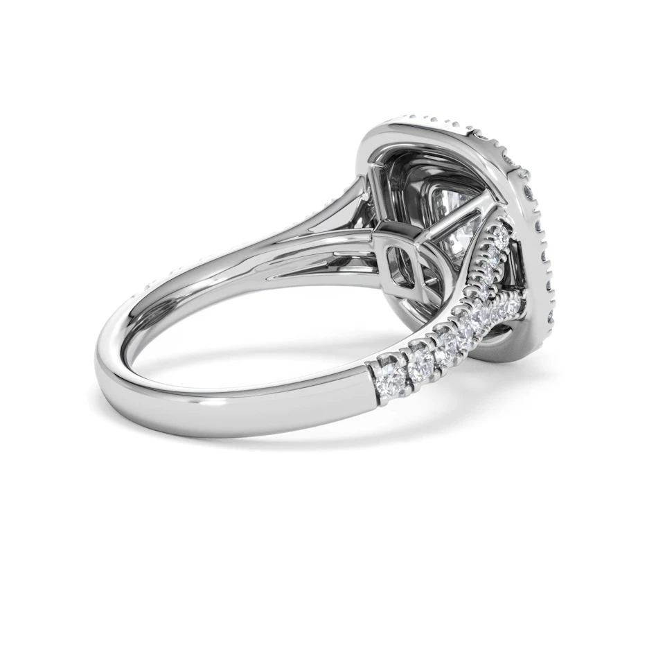 Anastasia Lab Diamond Halo Engagement Ring in Platinum 2.15ct F/VS1