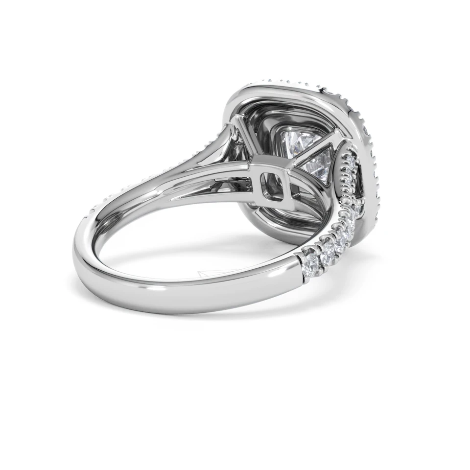 Anastasia Lab Diamond Halo Engagement Ring in Platinum 2.15ct F/VS1