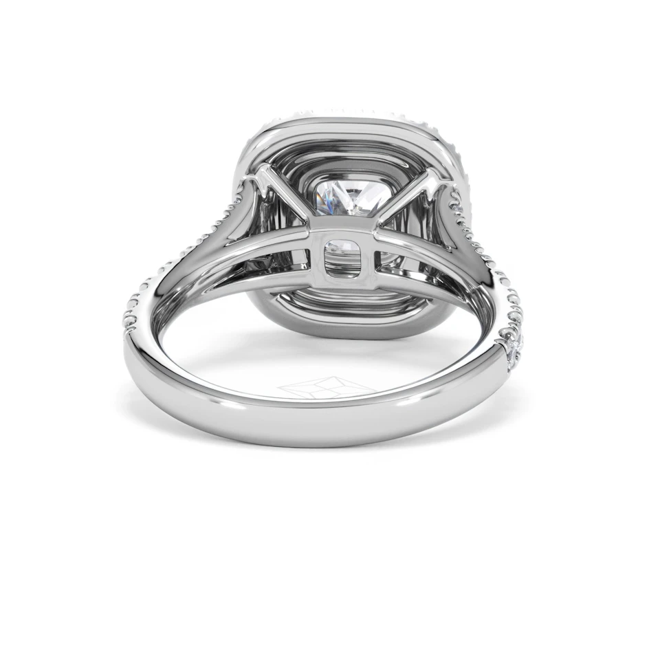 Anastasia Lab Diamond Halo Engagement Ring in Platinum 2.15ct F/VS1