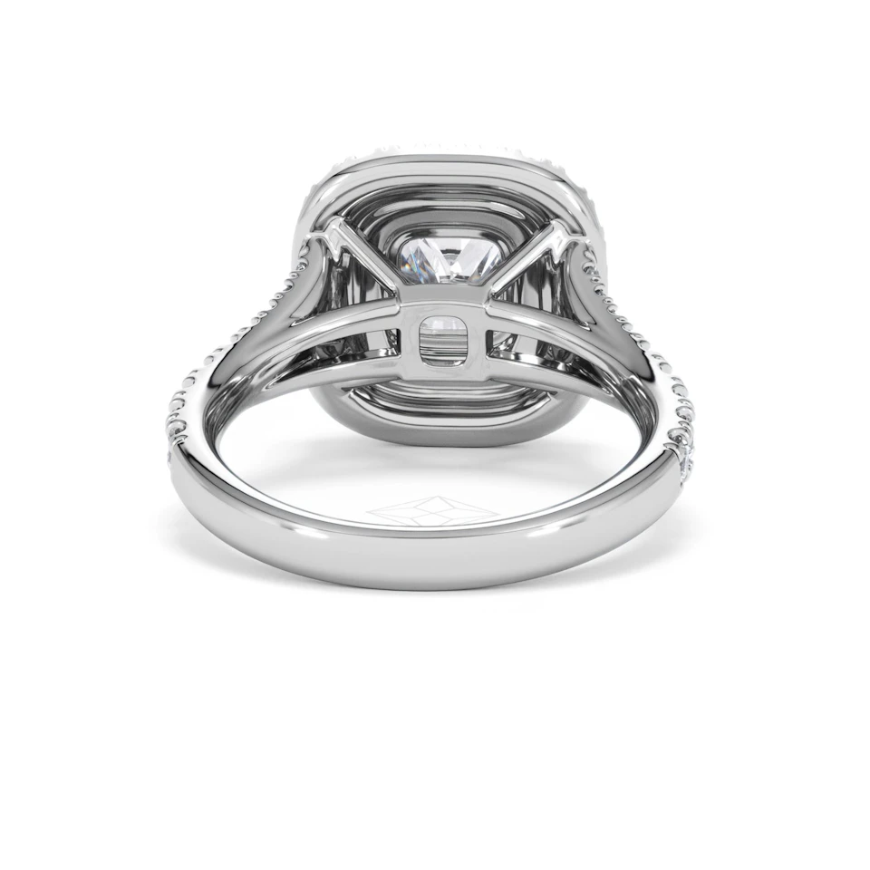 Anastasia Lab Diamond Halo Engagement Ring in Platinum 2.15ct F/VS1