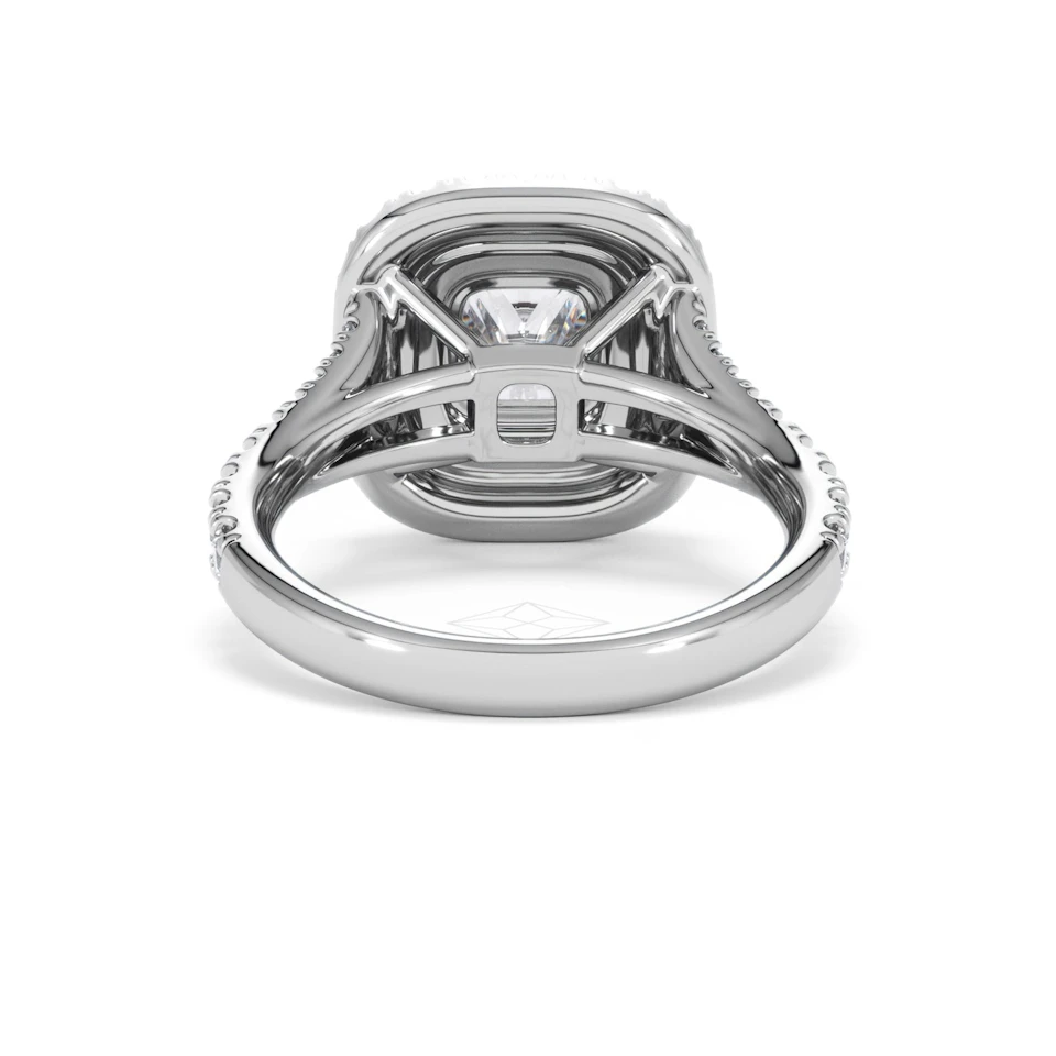 Anastasia Lab Diamond Halo Engagement Ring 18K White Gold 2.15ct F/VS1