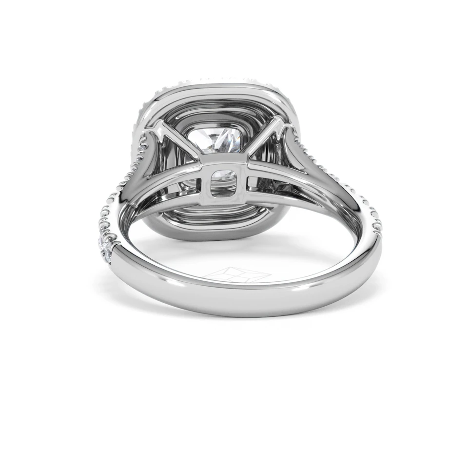 Anastasia Lab Diamond Halo Engagement Ring in Platinum 2.15ct F/VS1