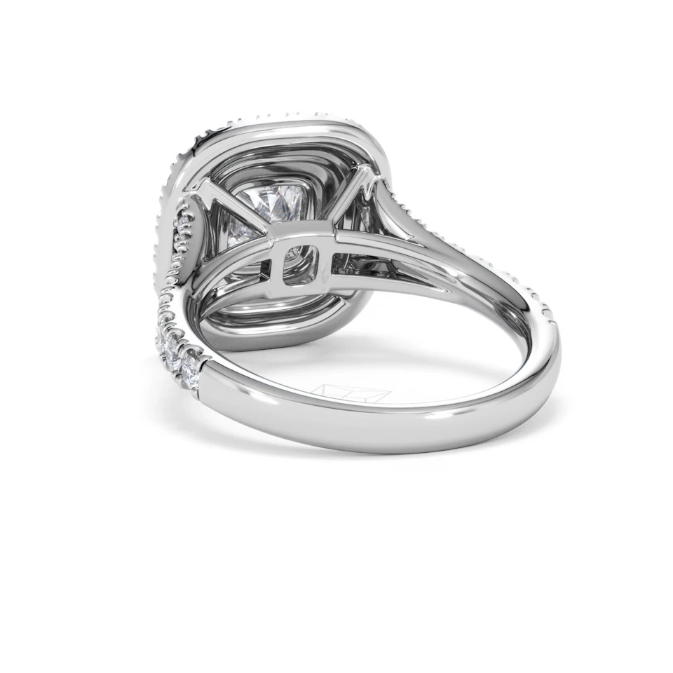 Anastasia Lab Diamond Halo Engagement Ring in Platinum 2.15ct F/VS1