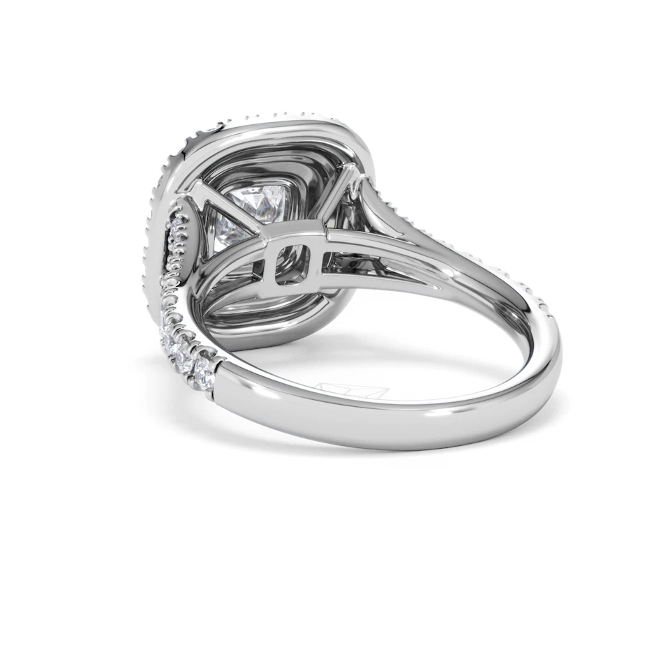 Anastasia Lab Diamond Halo Engagement Ring in Platinum 2.15ct F/VS1