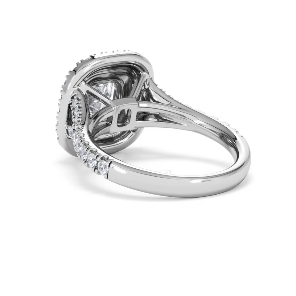 Anastasia Lab Diamond Halo Engagement Ring in Platinum 2.15ct F/VS1
