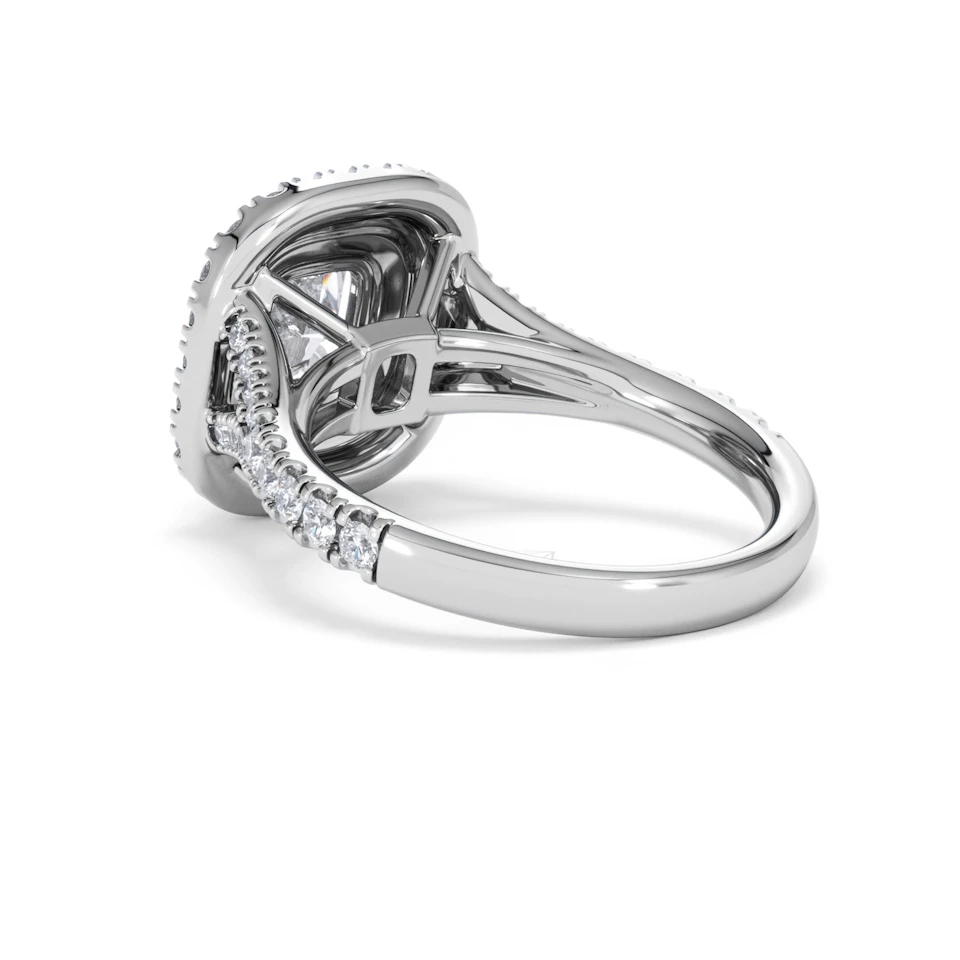 Anastasia Lab Diamond Halo Engagement Ring in Platinum 2.15ct F/VS1