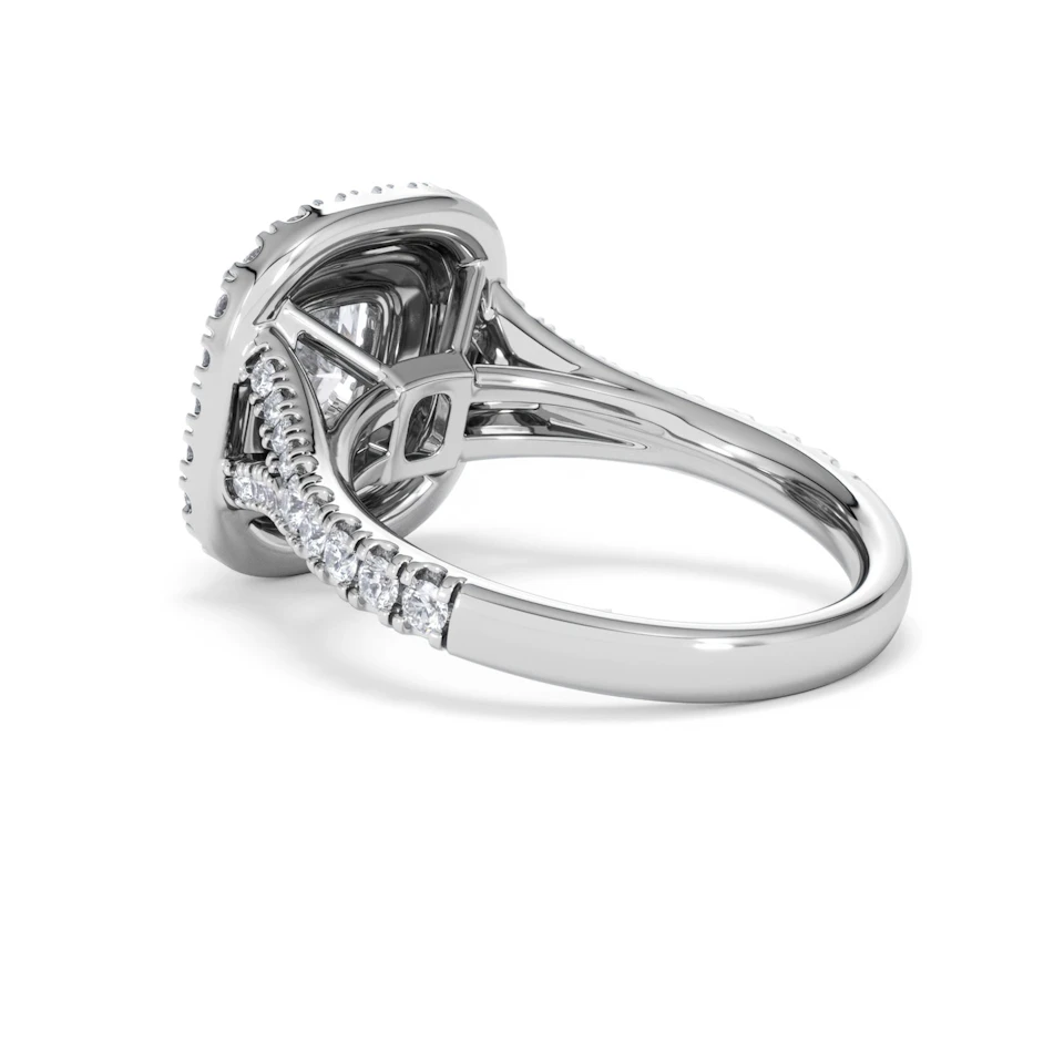Anastasia Lab Diamond Halo Engagement Ring in Platinum 2.15ct F/VS1