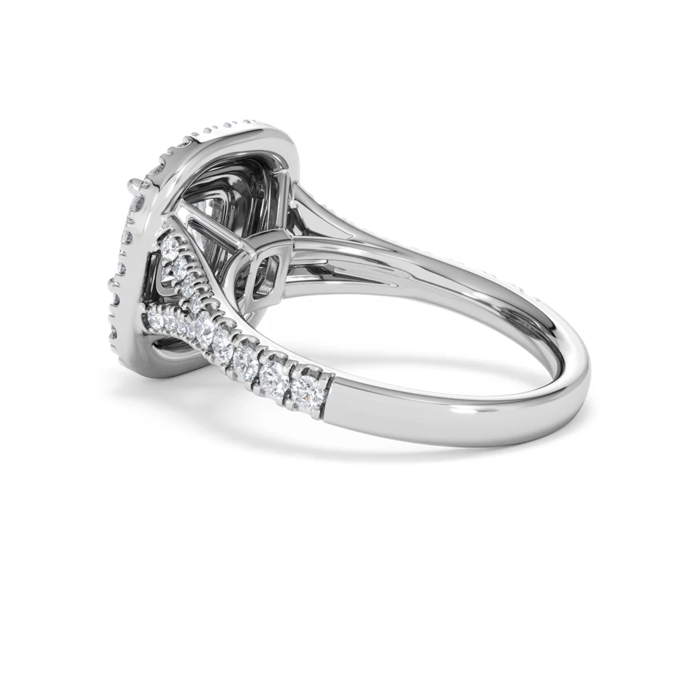 Anastasia Lab Diamond Halo Engagement Ring in Platinum 2.15ct F/VS1
