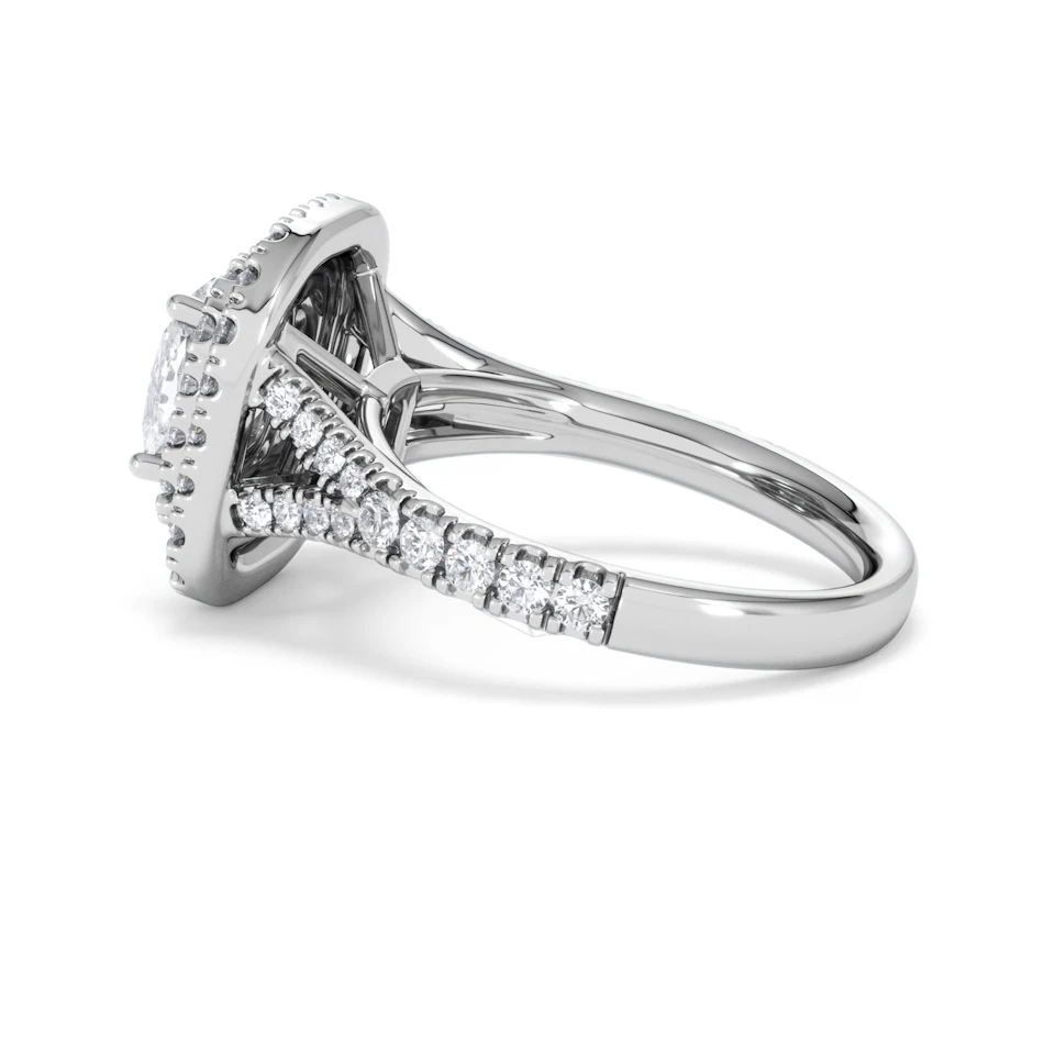 Anastasia Lab Diamond Halo Engagement Ring in Platinum 2.15ct F/VS1