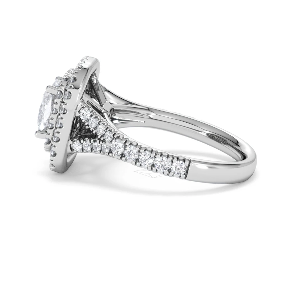 Anastasia Lab Diamond Halo Engagement Ring in Platinum 2.15ct F/VS1