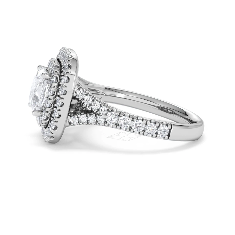 Anastasia Lab Diamond Halo Engagement Ring in Platinum 2.15ct F/VS1