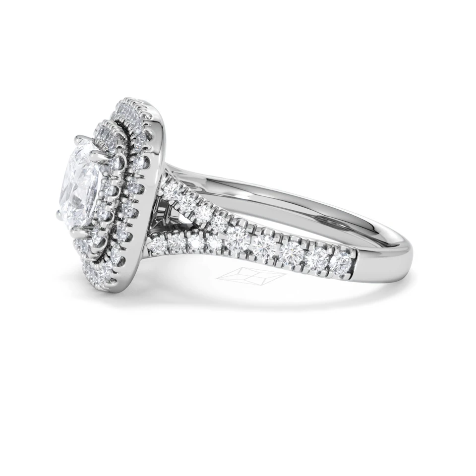 Anastasia Lab Diamond Halo Engagement Ring in Platinum 2.15ct F/VS1