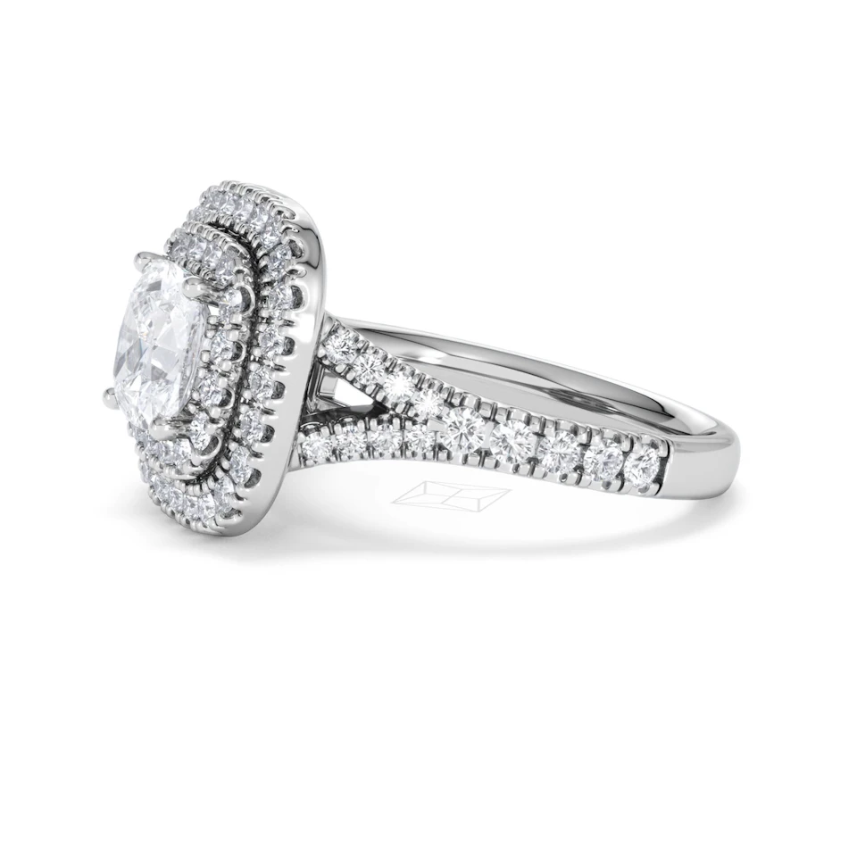 Anastasia Lab Diamond Halo Engagement Ring in Platinum 2.15ct F/VS1