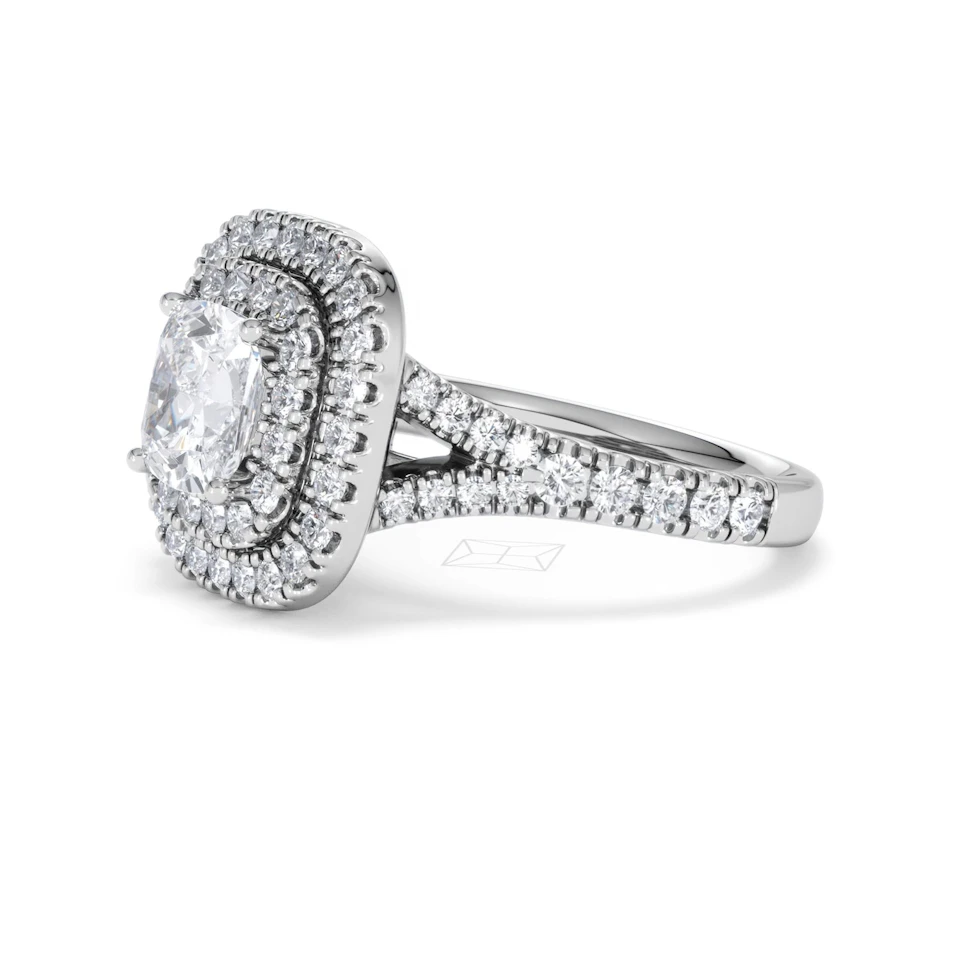 Anastasia Lab Diamond Halo Engagement Ring in Platinum 2.15ct F/VS1