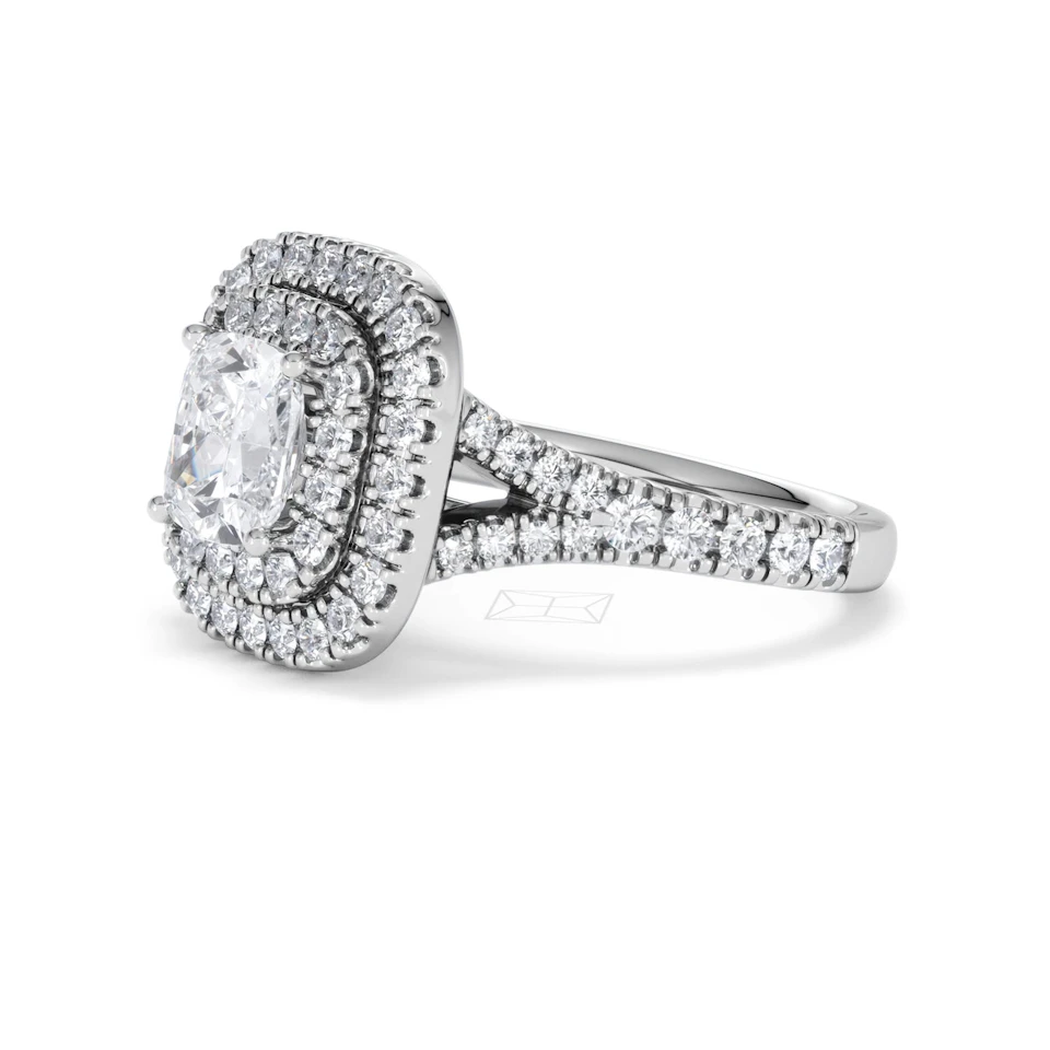 Anastasia Lab Diamond Halo Engagement Ring in Platinum 2.15ct F/VS1