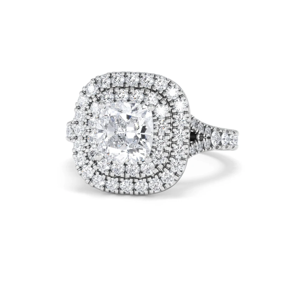 Anastasia Lab Diamond Halo Engagement Ring in Platinum 2.15ct F/VS1