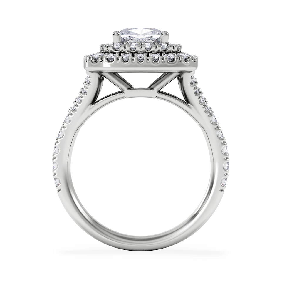 Anastasia Lab Diamond Halo Engagement Ring in Platinum 2.15ct F/VS1