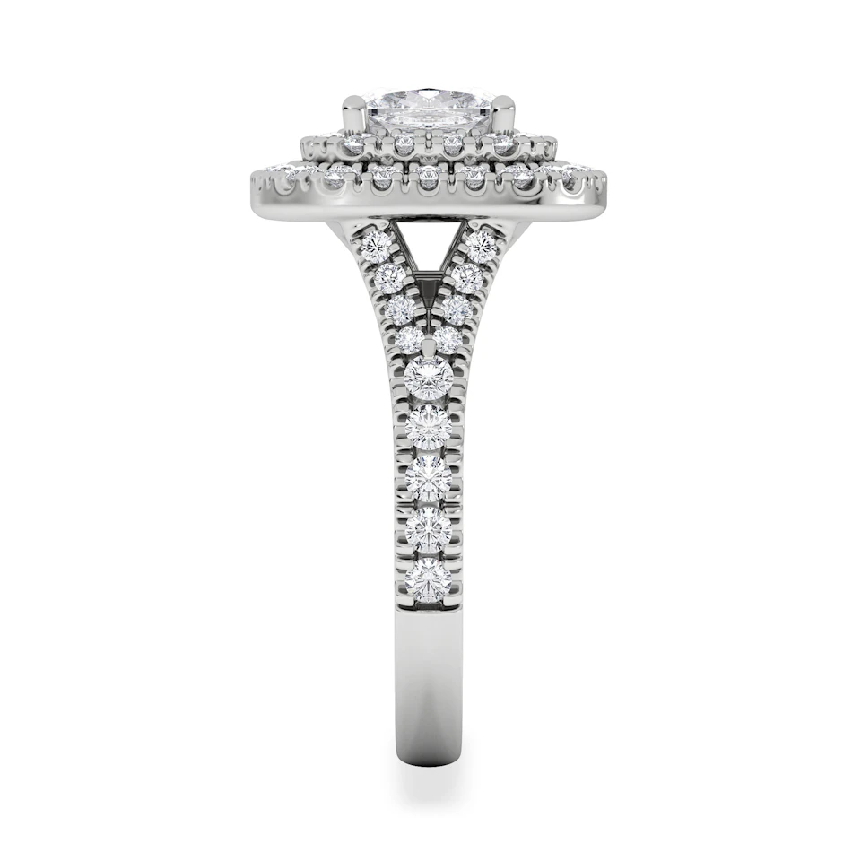 Anastasia Lab Diamond Halo Engagement Ring in Platinum 2.15ct F/VS1