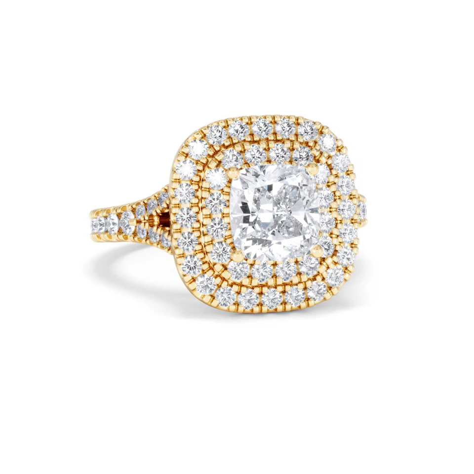 Anastasia Lab Diamond Halo Engagement Ring in 18K Gold 2.15ct F/VS1