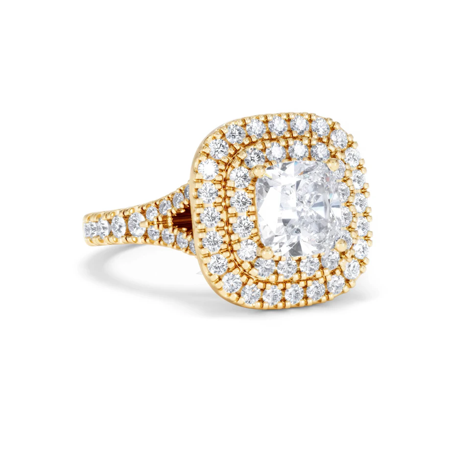 Anastasia Lab Diamond Halo Engagement Ring in 18K Gold 2.15ct F/VS1