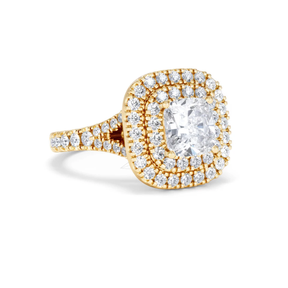 Anastasia Lab Diamond Halo Engagement Ring in 18K Gold 2.15ct F/VS1