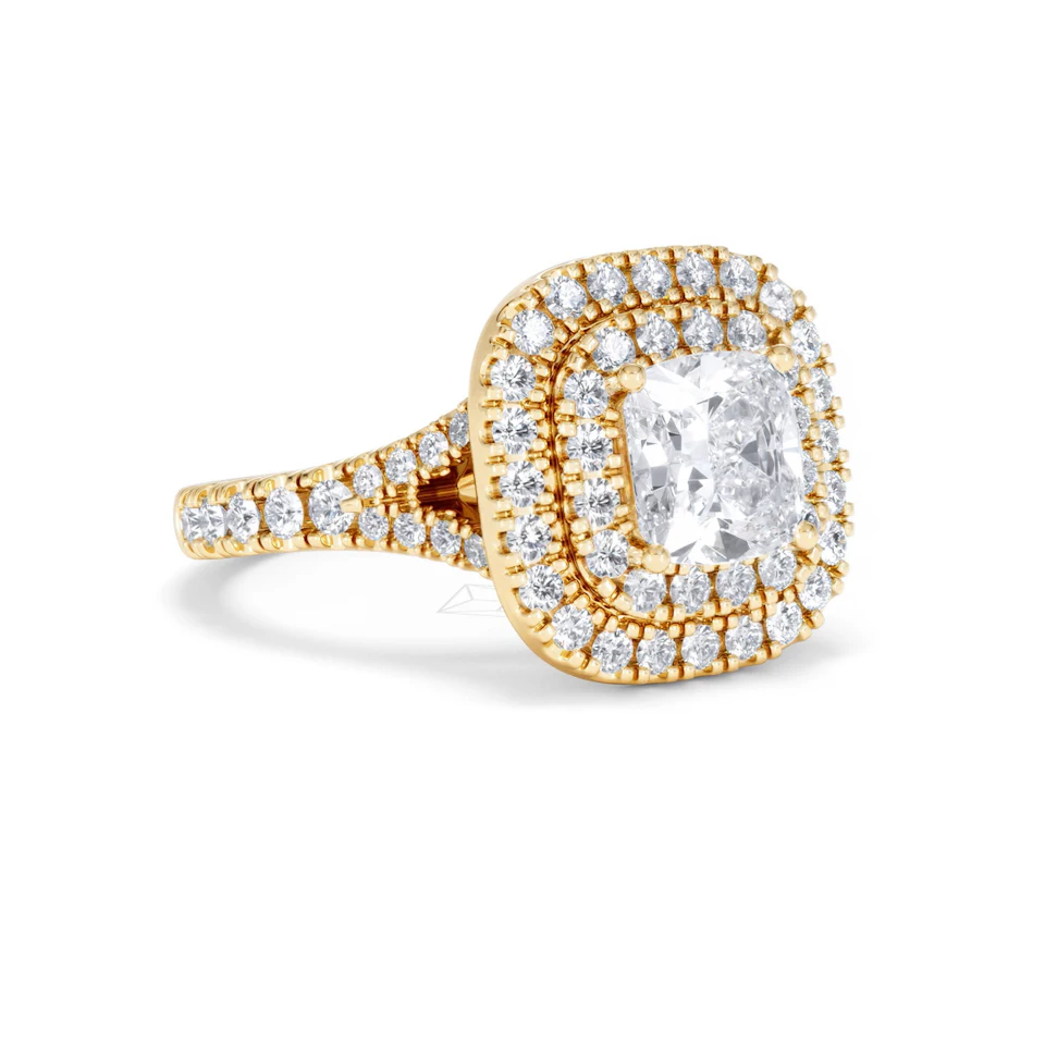 Anastasia Lab Diamond Halo Engagement Ring in 18K Gold 2.15ct F/VS1