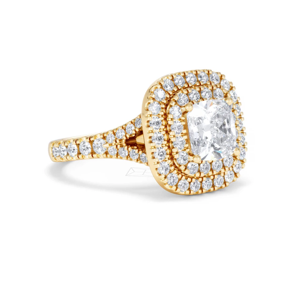 Anastasia Lab Diamond Halo Engagement Ring in 18K Gold 2.15ct F/VS1